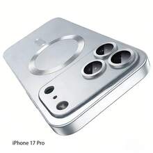 1pc Metal-Texture Soft Phone Case, Compatible With IPhone 17, 17 Air, 17 Pro, 17 Pro Max, Ultra-Thin Design With Anti-Scratch, Anti-Shock Function, Full Camera Protection, Also Fits 13, 11, 16 Pro Max, 15, 14, 12, 16e - Silver - View 9