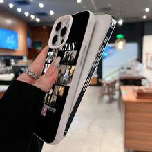 Imagen de  con fotos de sus miembros perfectamente organizadas. Esta elegante funda es compatible con iPhone 17, 16, 15, 14 Pro Max, 13, 12, 11, XR y XS Plus. Fabricada en TPU flexible, resistente a golpes y arañazos, ofrece una excelente protección contra caídas y un agarre cómodo. Es un regalo ideal para familiares, amigos y seres queridos, y una opción perfecta para festivales. - Plateado - Ver 6
