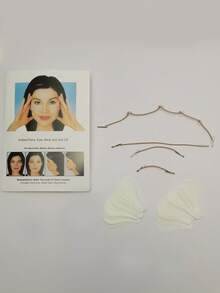 40pcs Invisible Face Lift Tapes & 4pcs Adjustable Chin Strap Set, Reusable & Fragrance-Free, For Neck, Jawline & Double Chin