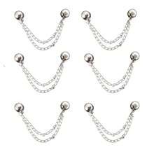 6个可调节磁性裤脚夹和袖口夹 - 耐用合金材质，可拆卸裤脚夹，适用于裤子和T恤，磁性裤脚夹无需缝纫即可缩短裤长，强力磁性夹扣 - 彩色 - 查看 10