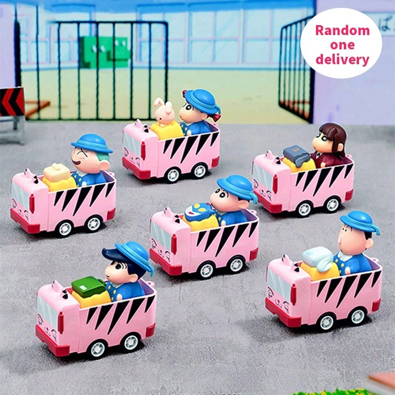 Miniso Móc khóa 3D hình xe buýt năng động của Crayon Shin Chan, thiết kế dễ thương sáng tạo, dùng trang trí túi xách/chìa khóa, quà tặng sinh nhật lý tưởng, chất liệu PVC (1 chiếc giao ngẫu nhiên) - Nhiều màu - Xem 1
