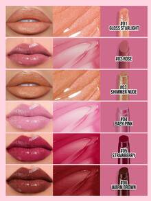 Son bóng làm đầy môi MISSLYN Juicy Baby, serum dưỡng môi không bết dính, son dưỡng môi dầu hạt nho, son tint làm đầy môi Summer Vitality, son môi dạng lỏng, son môi đỏ, son môi dạng lỏng, thuần chay, không thử nghiệm trên động vật. - #02 HOA HỒNG - Xem 9