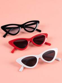 1 Pair Children's Fashionable Narrow Frame Personalized Y2K Square Cute Stylish Glasses - Multicolor - View 1