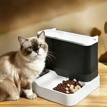 1个自动宠物喂食器和饮水器 - 让您的猫狗轻松进食和补充水分！ - 2.8L糧-1L水 - 查看 10