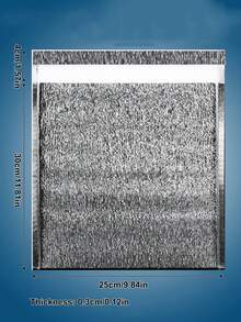 5pcs/Pack Disposable Aluminum Foil Insulated Bags, Portable Food Takeout Thermal Insulation Cooler Bags - Silver - View 8