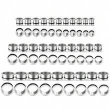 2pcs Round 0.5 Interval Ear Plugs Tunnels Expander Gauges Stainless Steel Ears Stretcher Earrings Body Piercing Jewelry Women Men - 1596 - View 9