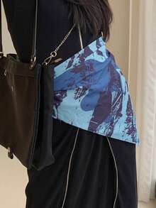 1pc Ombre Retro Casual Polyester Multifunctional Bandana Scarf, Can Be Used As Headband, Headwrap, Neck Scarf, Wristband, Suitable For Sweatshirts, Shirts, All Seasons