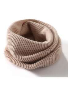 1件装男女通用秋冬保暖羊毛脖套，加厚针织围脖，时尚百搭女士围脖 - 彩色 - 查看 5