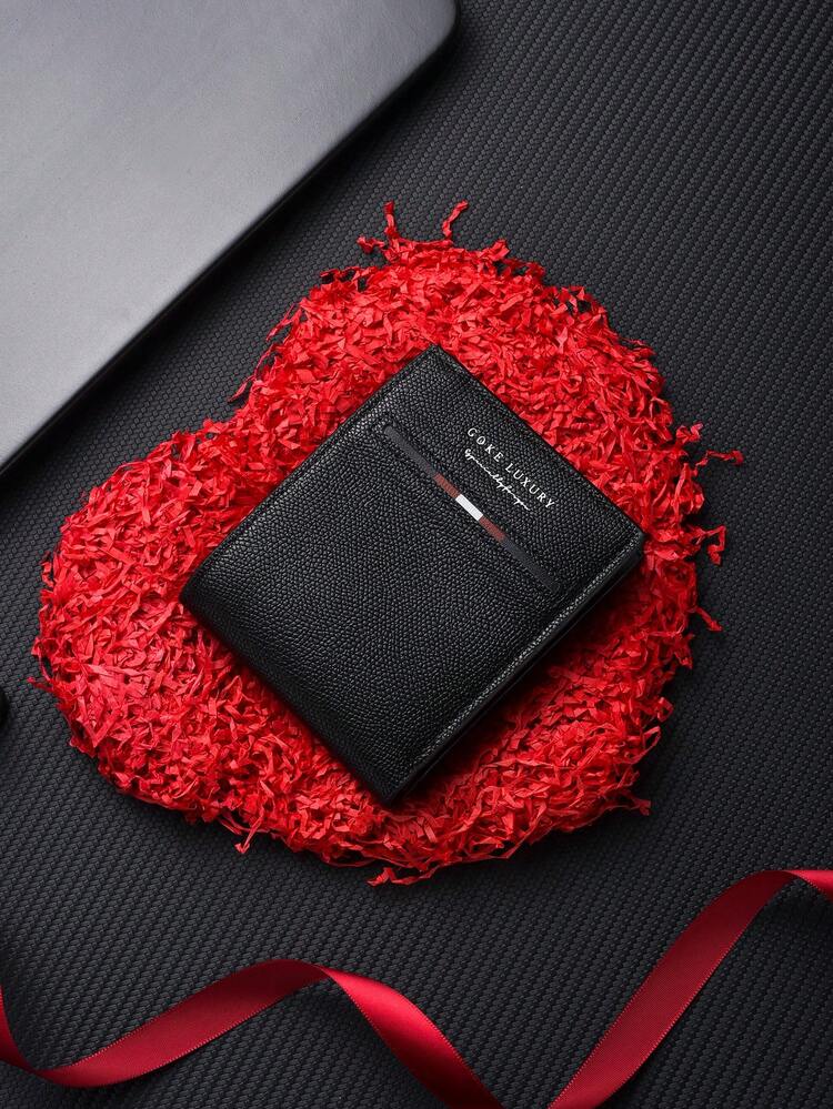 SHABILI 经典短款男士钱包，复古青年超薄钱包，学生新款多功能卡包，男士真皮钱包 - 黑色 - 查看 11