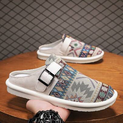 Mocasines tipo mula casuales y sin cordones para hombres de talla grande, de diseño minimalista y versátiles para todas las estaciones