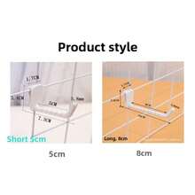 10pcs Grid Plastic Nail-Free Hanging Hooks, Wire Mesh Rack Wall Display Hanging Hooks, Storage Hooks No Drilling Required - Multicolor - View 8