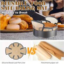 1 片加长硅胶面包模具内衬 - 不粘、可重复使用、耐高温、易于清洁，适用于 9.5 x 5.0 英寸面包模具，烘焙佳品 - 彩色 - 查看 5