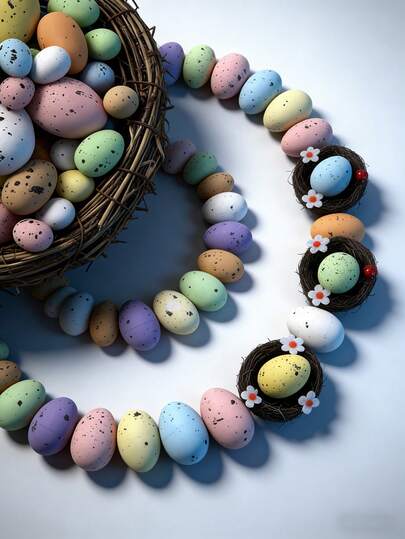 100 Adet Çok Renkli Benekli Paskalya Yumurtası, Renkli Yapay Benekli Yumurtalar, İlkbahar Ev Masa Dekorasyonu ve Tatil Partisi Malzemeleri İçin Gerçekçi Köpük Yumurtalar, İlkbahar Temalı Ev Ofis Masaüstü Dekorasyonu, Rustik Çiftlik Evi Tarzı Dekoratif Süsler
