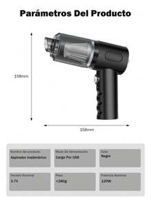 Aspiradora mini 6 en 1, alta potencia, súper succión, con funciones de emergencia: cuchilla para cortar cinturones de segurida d, cono puntiagudo para romper ventanas; batería de litio recargable de ultra alta duración, aspiradora portátil imprescindible para vacaciones, veranos y viajes, aspiradoras para recolección de polvo, aspiración, inflado y otras funciones. - A - Ver 11