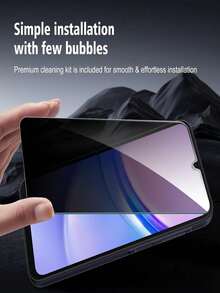 2pcs 9H Tempered Glass Screen Protector, Anti-Spy Anti-Scratch Shatterproof Privacy Screen Film, Compatible With Samsung Galaxy S26 S25 S24 Ultra A57 A56 A37 A36 A17 A26 / 17 16 15 14 13 12 11 Pro Max / 15T 14T Redmi Note 15 13 14 12 14C 13C 4G 5G, Office/Subway Protection - Black - View 8