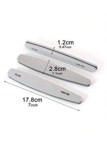 100/180 Grit Double-Sided Nail File And Buffing Block Set, Professional Sponge Nail File Suitable For Acrylic, Gel Nails And Natural Nails, Washable - Grey - View 10