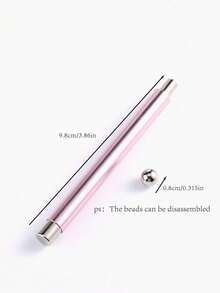 1pc Dual-Ended Magnetic Cat Eye Nail Art Pen, Aluminum Barrel, DIY Nail Art Tool, Holiday Nail Accessory, Gel Polish Magnetic Pen, New Year Gift, Party Nail, Holiday Surprise, Nail Salon Supply, Fashionable Nail Design - Multicolor - View 5