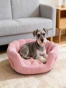 Dog & Cat Bed For Indoor Cats, 20in Calming Donut Bed For Puppy And Kitten, Washable Round Fluffy Pet Bed For Small Medium Dogs And Cats,All-Season Use For Peaceful Sleep - Multicolor - View 5