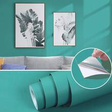 1 Roll Macaron Style Solid Color Peel And Stick Wallpaper, Textured Fashionable Self-Adhesive Contact Paper, Waterproof, Oil/Heat Resistant PET Aluminum Foil, Removable And Reusable Wall Decals In Multiple Colors, Easy To Install For Kitchen, Bedroom, Living Room, Dorm, No Damage - Multicolor - View 55