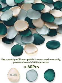 MEHELANY 300 pièces de pétales de rose verts artificiels, en matériau similaire à la soie, convenant pour un mariage romantique, une fête de mariage, un panier de demoiselle d'honneur, une décoration de table, un gâteau de mariage, un tapis d'allée, un anniversaire, la Saint-Valentin, une décoration de fête d'anniversaire (couleurs mélangées) - Vert sapin - Voir 7