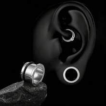 2pcs Round 0.5 Interval Ear Plugs Tunnels Expander Gauges Stainless Steel Ears Stretcher Earrings Body Piercing Jewelry Women Men - 1596 - View 11