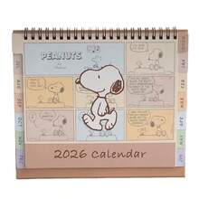SNOOPY 1个2026年新款可爱史努比桌面日历，创意卡通日程规划月历，可撕页，款式随机，圣诞节礼物，圣诞装饰 - 彩色 - 查看 4