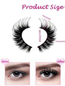 7 Of Luxurious Fluffy False Eyelashes - Thick, Wispy, 3D Volume, Reusable, Soft, Lightweight, Faux Mink Strip Lashes For Dramatic Eye Makeup Look Strip Lashes, Lashes, Eyelashes, Fake Lashes,Cat's Eye Lashes - Cat Eye Lashes - View 5