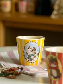 180ml Cute Pet Art Series Mug - Coffee, Juice, Milk And Cold Drink Cup, Suitable For Daily Use, Holidays And Birthday Gifts - Multicolor - View 13