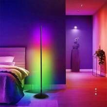 GCTECHING 1pc LED Floor Lamp, Modular Floor Lamp With Bluetooth App, Indoor RGB Color Night Light For Living Room, Bedroom, Gaming Room, Valentine's Day Decor (USB Powered - Remote Control Batteries Not Included) - Floor Lamp - View 1