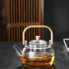 1pc Thick, Heat-Resistant, High Borosilicate Glass Tea Set With Steel Infuser, Transparent Flower Tea Pot - 1 Transparent Teapot - View 3