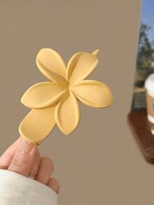 4件套女士纯色芙蓉花发夹，优雅简约设计，用途广泛，适合日常、休闲、派对、海滩、度假、发型设计、洗头、化妆等场合，时尚百搭，四季皆宜。 - 彩色 - 查看 8