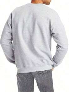 HoodieVintage   Sweatshirt  New England Patriot (2)Loose And Comfortablewinter Clothes For Women   New Years Outfit WomenWomen'S    Sweatshirt - Black With Colorful Lettering, Soft Crewneck Pullover For Everyday & Special Occasions, Fall/Spr - Xám - Xem 2