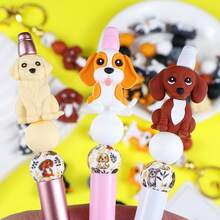 6/46pcs 3D Dog Themed Silicone Beads, Including 3D Dachshund, 3D French Bulldog, 3D Rottweiler, 3D Golden Retriever, 3D Pitbull And 3D Yellow Puppy Shaped Silicone Focal Beads, Suitable For DIY Crafts, Pen Decorations, Focal Beads And Accessories, Colorful Beaded Embellishments - Bộ sưu tập động vật con - Xem 6