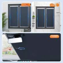 无需钻孔安装，无忧无虑，不伤墙面：无需钻孔，无需工具，吸盘/胶粘固定，适用于出租房和家庭。有效遮光，营造舒适环境：高密度面料有效阻挡外部光线，适用于阳台/厨房，阻挡强光和紫外线。 - 全遮光 - 查看 4