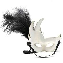 Coddsmz Women Feather Masquerade Mask Venetian Party Mask Mardi Gras Masks Princess Fancy Dress Mask Halloween Costume Mask - Colorful9 - Xem 9