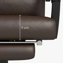 Massage Office Chair, Ergonomic Heated Executive Chair, Reclining, With Lumbar Support And Headrest, Height-Adjustable Swivel Chair With Rocking Function, Footrest, Coffee Table - Maroon - View 8