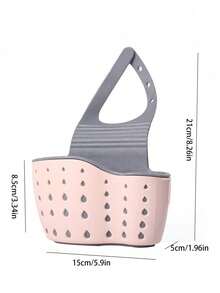 1pc Faucet Mounted Drain Basket - Multifunctional Kitchen Sink Storage Organizer - Multicolor - View 4