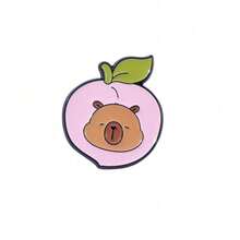 1/12 Pcs Fashion Cartoon Brooch Cute Hydrochoerus Hydrochaeris Enamel Pin Metal Badge Jewelry Clothing Backpack Accessories Gifts - One Size - View 13