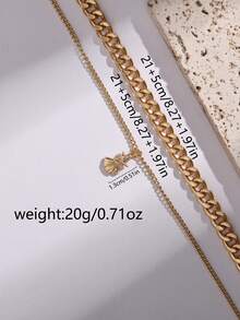 Tkool 2pcs/Set Women Bohemian Summer Beach Layered Anklet Set, Multi-Layer Starfish Pendant Anklet Jewelry, Ocean Series Ankle Chain Accessories Gift - Yellow Gold - View 6