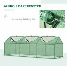 Greenhouse With Window, PE Greenhouse 180x60x60cm, Tomato House & Cold Frame In Green For Garden & Balcony