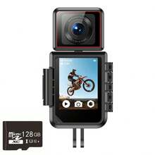 Cámara de pulgar Ultra HD 5K, Cámara corporal de 30fps, Cámara de bolsillo 5K, Cámara deportiva portátil con WiFi, Tarjeta TF de 128G, La cámara perfecta para vlogging - Negro - Ver 11