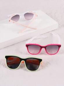 1 Pair Children's Square Shaped Fashionable Eyeglasses - Multicolor - View 1