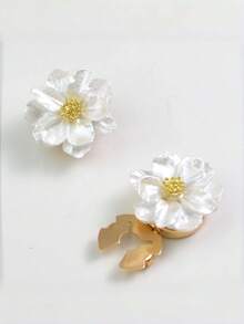 1pc Pearl Flower Embellished Shirt Buttons - Luxury Jewelry For Women, Suitable For Everyday And Party Wear - Multicolor - View 6