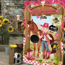 Conjunto de Jogo de Cowboy, Jogo Divertido com Tema do Velho Oeste para Festas Infantis e Adolescentes, Inclui 3 Sacos de Feijão, Banner Premium, Ideal para Decoração de Festa de Aniversário com Tema de Cowboy, Decorações e Artigos de Cowboy - Multicolorido - Ver 10
