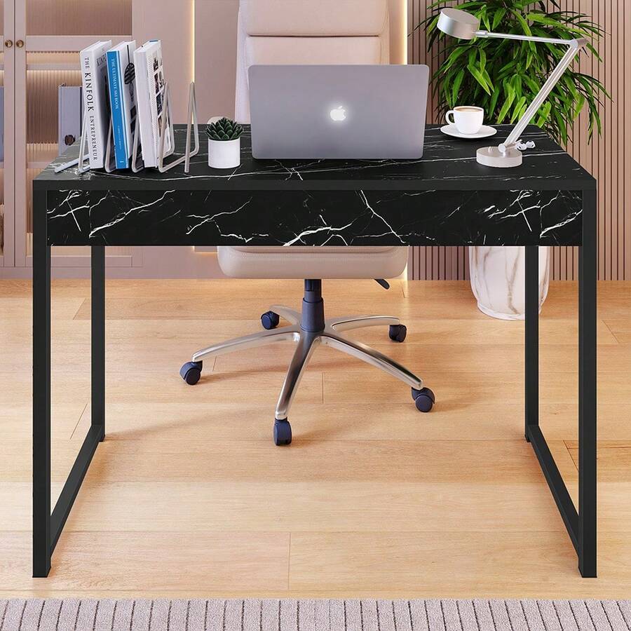Industrial Style Office Study Work Desk Table With Iron Legs Plus - Negro - Ver 1