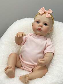 45厘米 Meadow 重生娃娃，18英寸全身柔软硅胶乙烯基女孩娃娃，3D彩绘皮肤，可见血管，乙烯基四肢，逼真手绘头发，手工艺术娃娃 - 收藏级艺术娃娃，圣诞节/生日/感恩节礼物 - 多色 - 查看 7