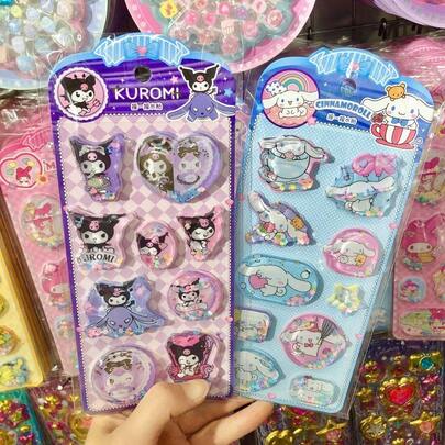 New Cute Cartoon Stickers, Transparent PVC Waterproof Scrapbooking Decorative Stickers