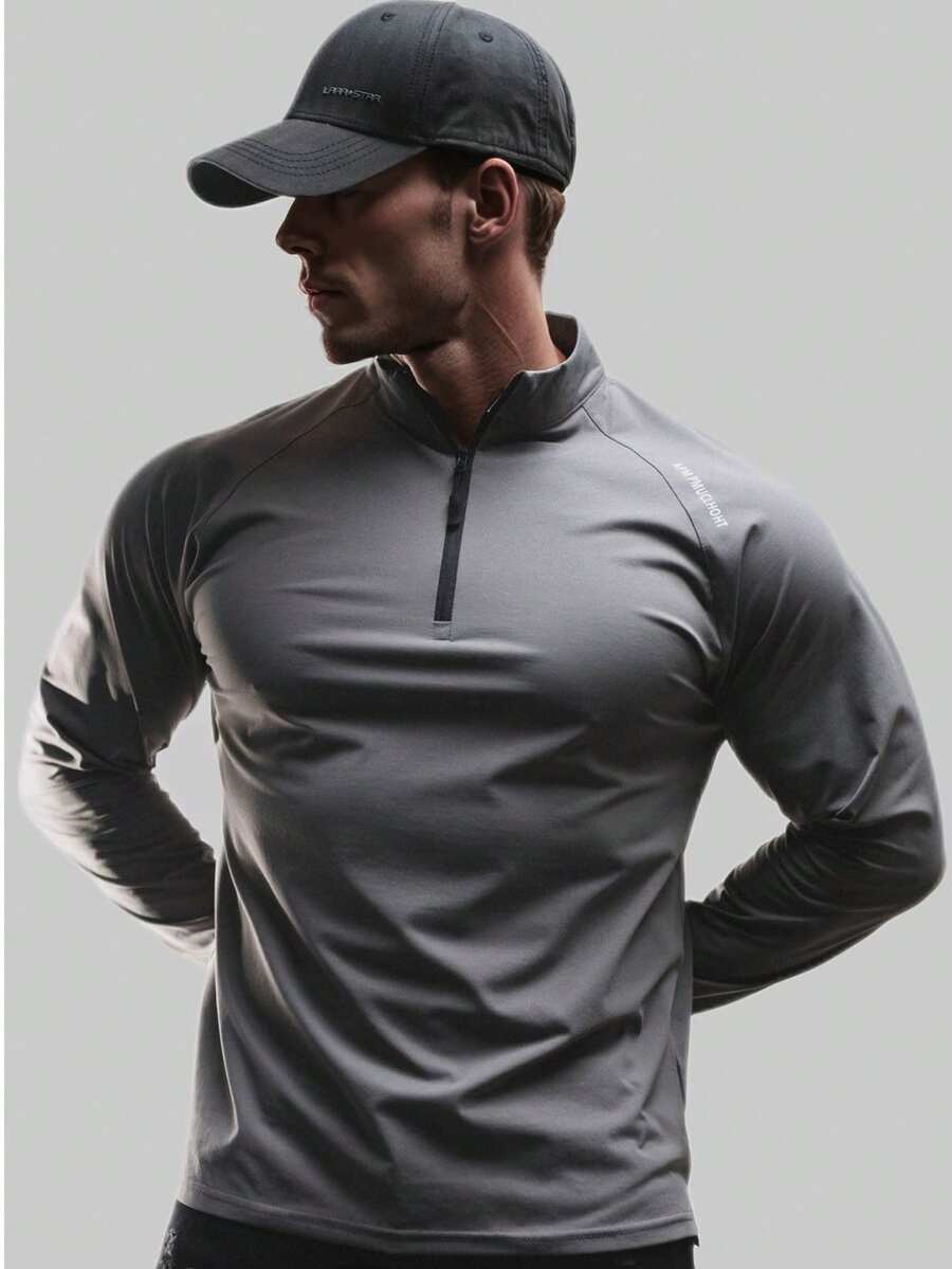 Men's Thermal Long Sleeve Casual Shirt Striped Design Warm Base Layer For Winter Comfortable Fit Stretchable Fabric - 深灰色 - 查看 1