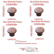 6 szt. akcesoriów do uchwytów do pokrywek dzbanków do herbaty, pasujących do filiżanek, szklanych dzbanków do herbaty, pokrywek ze stali nierdzewnej, uchwytów do dzbanków do mleka, styl japoński, materiał: orzech biały i czarny, w zestawie darmowe śruby - Wielokolorowe - Zobacz 22