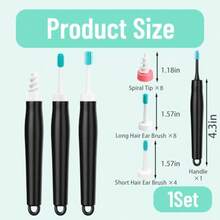 Ear Wax Removal KitEar Wax Removal Tool With 3 Different Soft Head Replacement Ear Cleaner Ear Wax Remover With Soft Tip The Best Choice For Removing Earwax - 黑色 - 查看 3